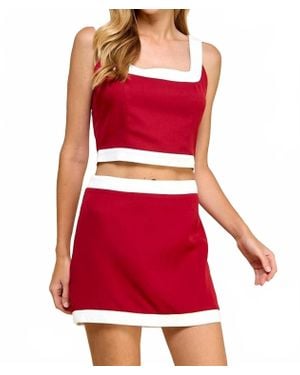 TCEC Natalia Two Piece Set - Red
