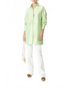 Max Mara Aretusa Silk Blouse - Green