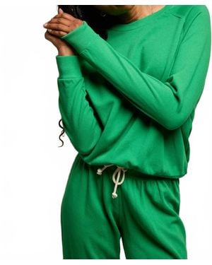 PERFECTWHITETEE Alexi French Terry Sweatshirt - Green
