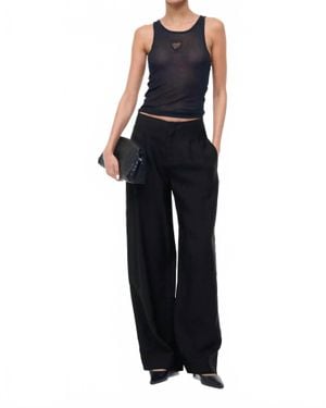 STAUD Pierre Wide Leg Trouser - Black
