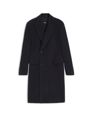 BOSS Slim-Fit Double-Breasted Coat - Black
