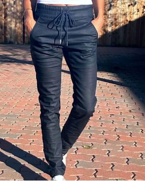 Bevy Flog Shely Tie Snake Pant - Blue