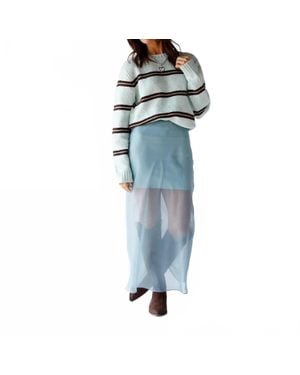 Line & Dot Ryker Maxi Skirt - Blue