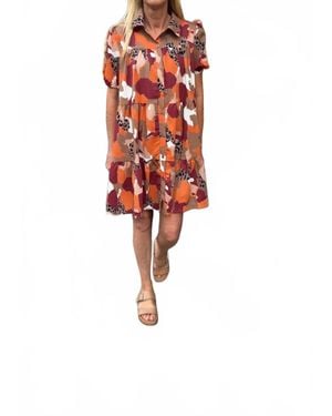 Hayden LA Daniela Button Up Shirt Dress - Red