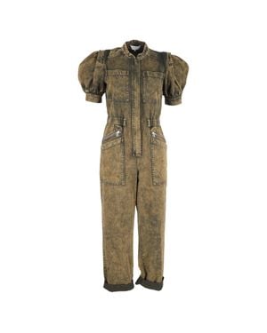 Sea New York Hildur Puffed Sleeve Jumpsuit - Green
