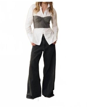 E.L.V. Denim Freya Wide Leg Jean - Gray