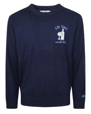 MC2 Saint Barth Social Gin Lightweight Knit Sweater - Blue