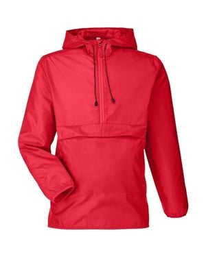 Team 365 Zone Protect Packable Anorak Jacket - Red