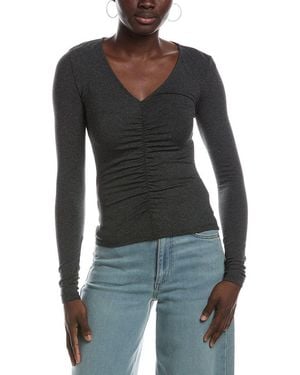 Madewell Slinky V-Neck Top - Black