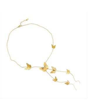 OMG BLINGS Love Is Like A Butterfly Necklace - Metallic
