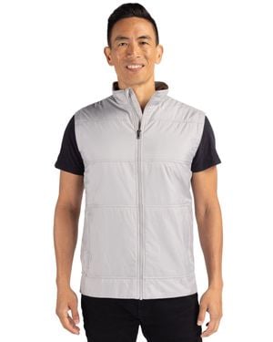 Cutter & Buck Stealth Hybrid Quilted Windbreaker Vest - Gray