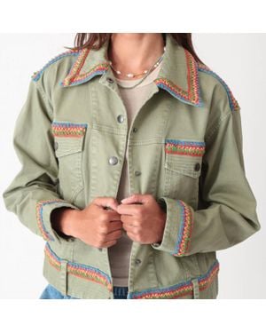 Electric and Rose Decklyn Denim Jacket - Green