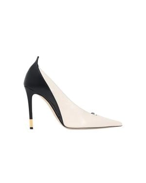 Elisabetta Franchi Leather Pointed Pumps - White