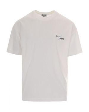 A.P.C. Straight-Cut T-Shirt With A. P.C. Frgmt Logo - White
