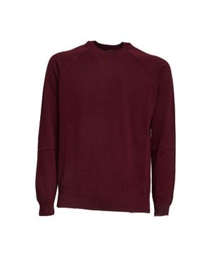 FILIPPO DE LAURENTIIS Raglan Sleeve Crewneck Regular Sweatshirt - Purple