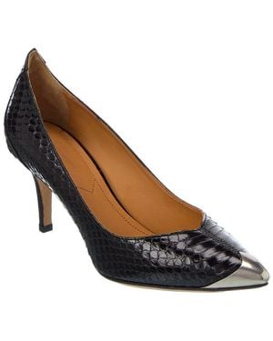 Isabel Marant Pavis Snake-Embossed Leather Pump - Black