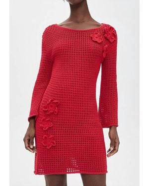 Cleobella Honey Sweater Mini Dress - Red