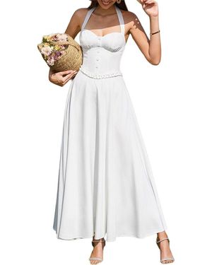 Amanda Royal Maxi Dress - White