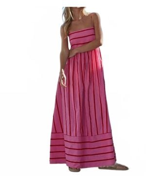 By Together Daphne Striped Maxi Dress - Purple