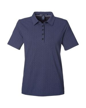 Devon & Jones Crownlux Performance Geo Polo - Blue