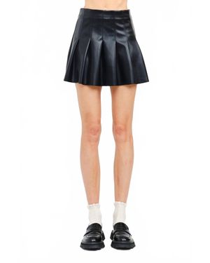 SOFIA The Label Iconic Pleated Skirt - Black