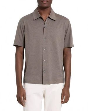 Theory Relaxed Button Down Shirt - Brown