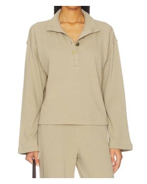 Nation Ltd Franz Collared Sweatshirt - Natural