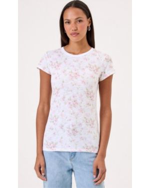 Goldie Tees Meadow Short Sleeve Ringer Tee - White