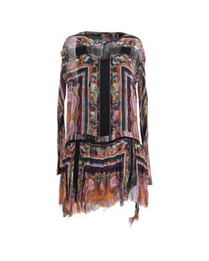 Dries Van Noten Sheer Printed Dress - Multicolor
