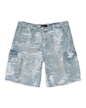 Purple Brand Dirty Jacquard Cargo Short Shorts - Blue