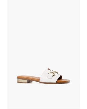 All Black Ot Links Sandals - White