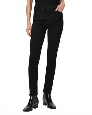 PAIGE Gemma High Rise Cigarette Leg Pants - Black
