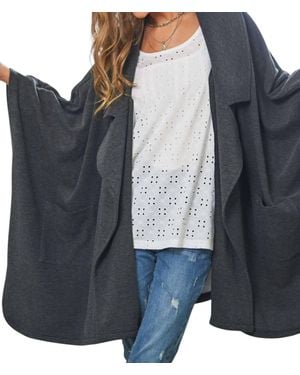 Davi & Dani That's Not All Open Front Jacket - Black