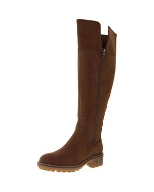 MIA Pike Block Heel Tall Thigh-High Boots - Brown