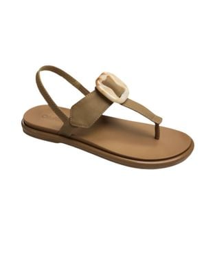 Olukai La'I T-Bar Strappy Beach Sandals - Brown