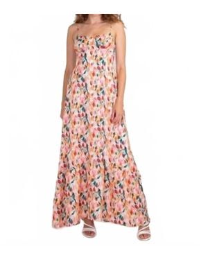 Lavender Brown Juliana Dress - Red