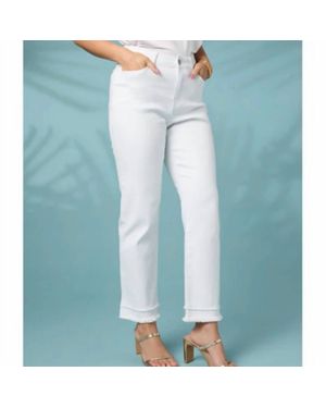 Coco + Carmen Mary Straight Jeans With Double Fringe Denim - Blue