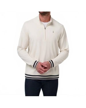 Travis Mathew Happier Hour 1/4 Zip Sweatshirt - Natural