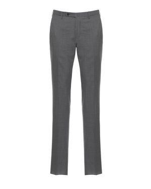 Incotex Super 130's Virgin Wool Chino Pants - Gray