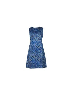 Erdem Floral Print A-Line Dress - Blue