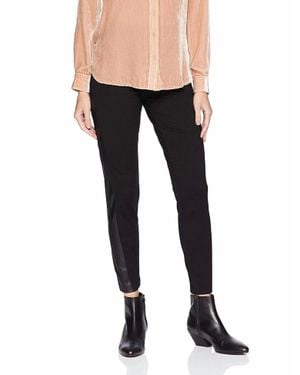 Lyssé Gemma Vegan Leather Insert Legging - Black
