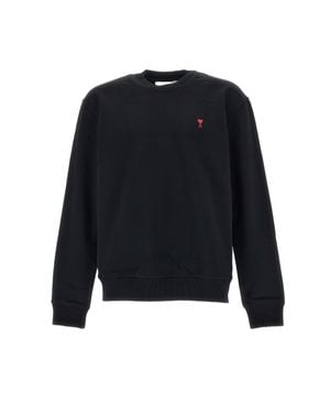 Ami Paris Ami De Coeur Organic Cotton Sweatshirt - Blue