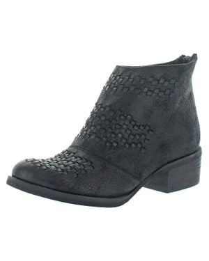 Not Rated Kyla Faux Leather Block Heel Ankle Boots - Gray