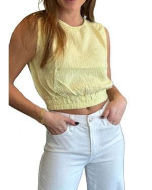 Bobi Crewneck Crop Tank Top - Multicolor