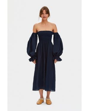 Sleeper Atlanta Linen Dress - Blue