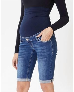 Kancan Maternity Full Band Bermuda Short - Blue