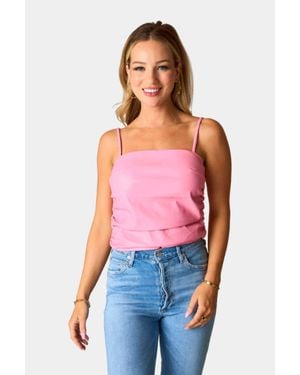 BuddyLove Jolee Vegan Leather Tank Top - Pink