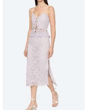 Sea Lyla Soutache Midi Skirt - Purple