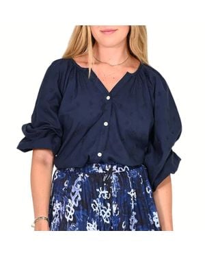 Kerri Rosenthal Charlie Blouse - Blue
