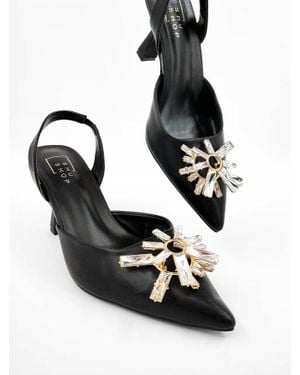 Shu Shop Noor Brooch Heels - Black